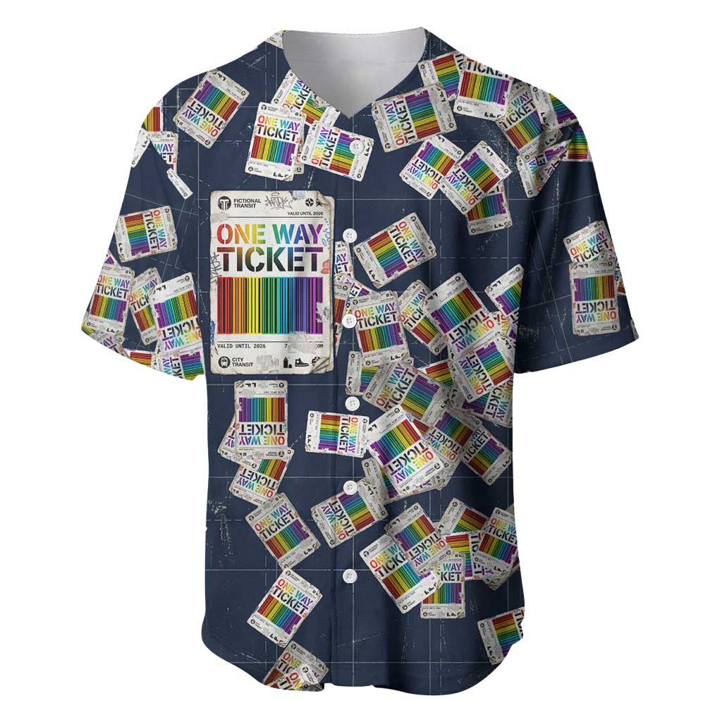 One Way Ticket Baseball Jersey Your Journey, Your Path, No Wrong Turns