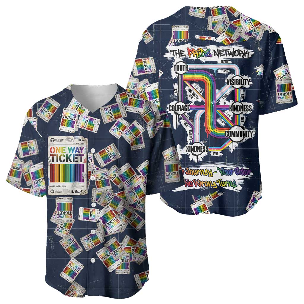 One Way Ticket Baseball Jersey Your Journey, Your Path, No Wrong Turns