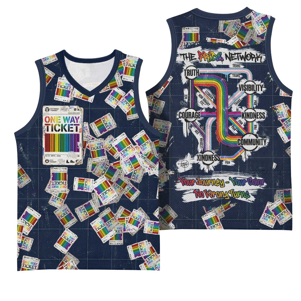 One Way Ticket Basketball Jersey Your Journey, Your Path, No Wrong Turns