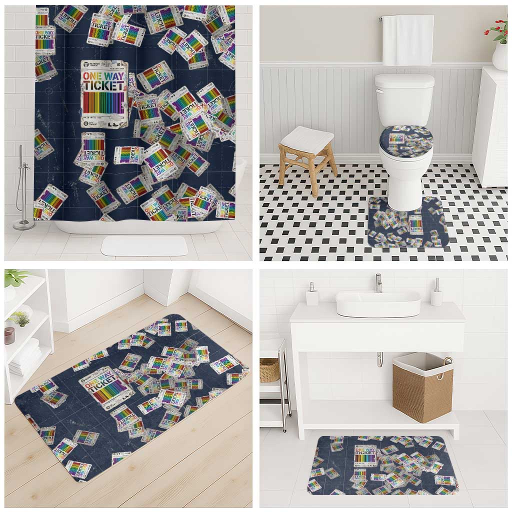 One Way Ticket Bathroom Set Your Journey, Your Path, No Wrong Turns