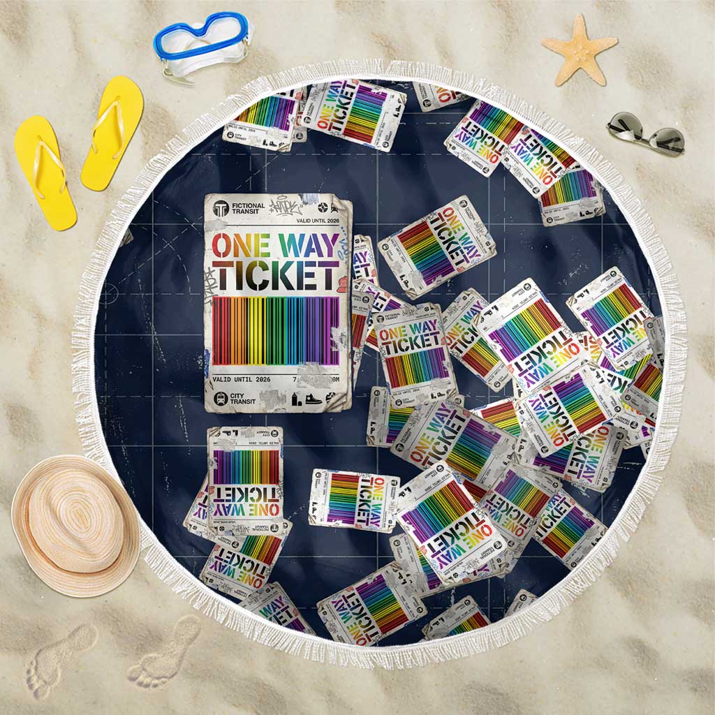 One Way Ticket Beach Blanket Your Journey, Your Path, No Wrong Turns