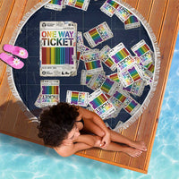 One Way Ticket Beach Blanket Your Journey, Your Path, No Wrong Turns