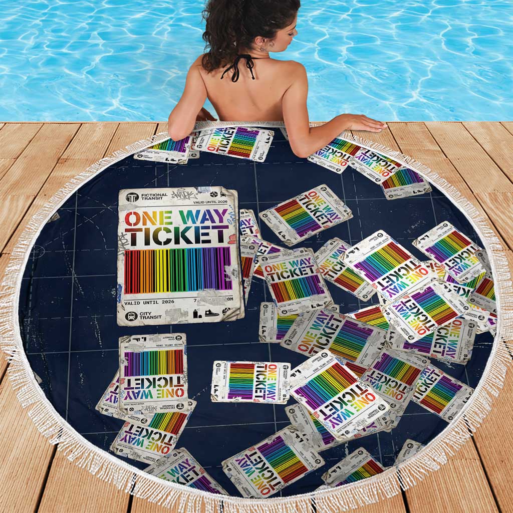 One Way Ticket Beach Blanket Your Journey, Your Path, No Wrong Turns