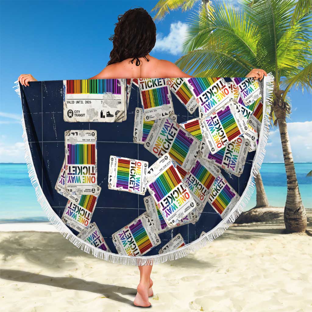 One Way Ticket Beach Blanket Your Journey, Your Path, No Wrong Turns