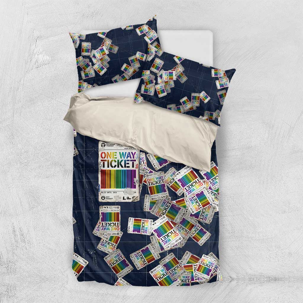One Way Ticket Bedding Set Your Journey, Your Path, No Wrong Turns
