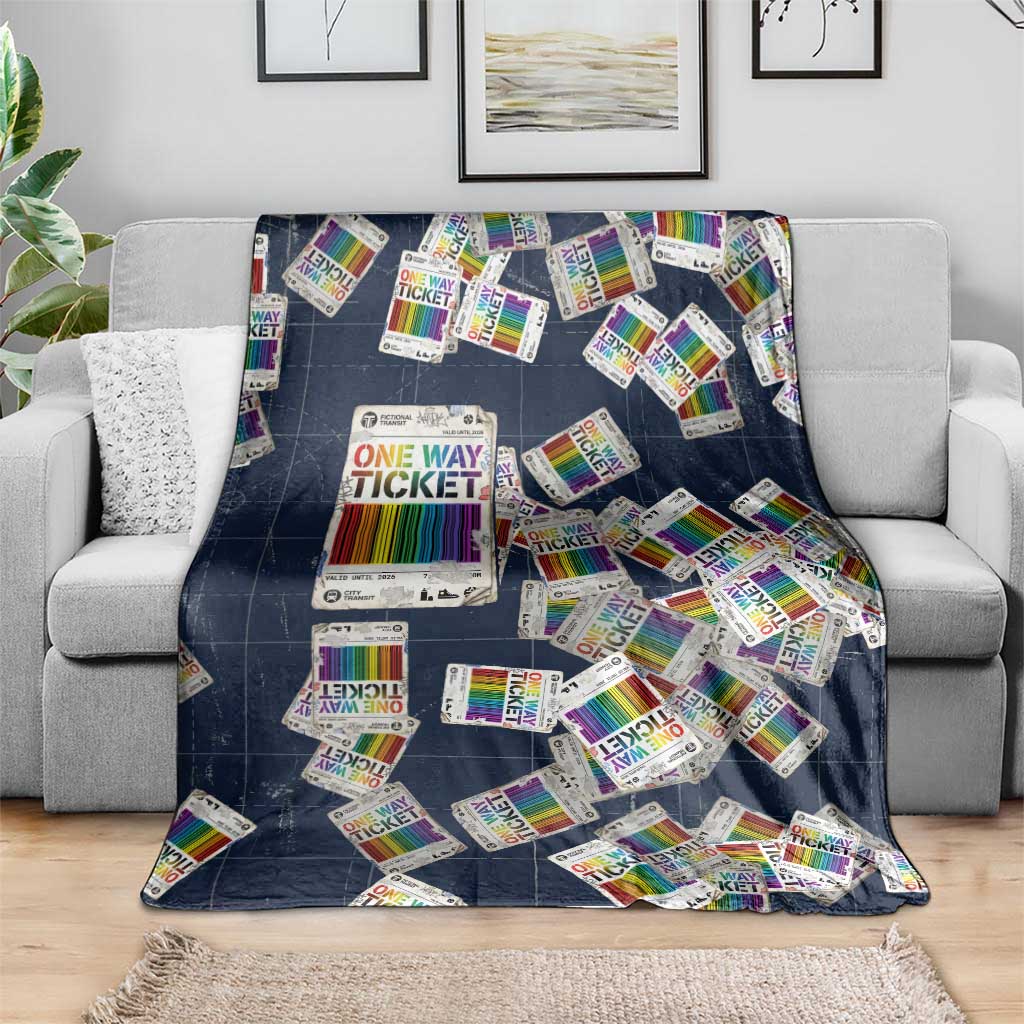 One Way Ticket Blanket Your Journey, Your Path, No Wrong Turns