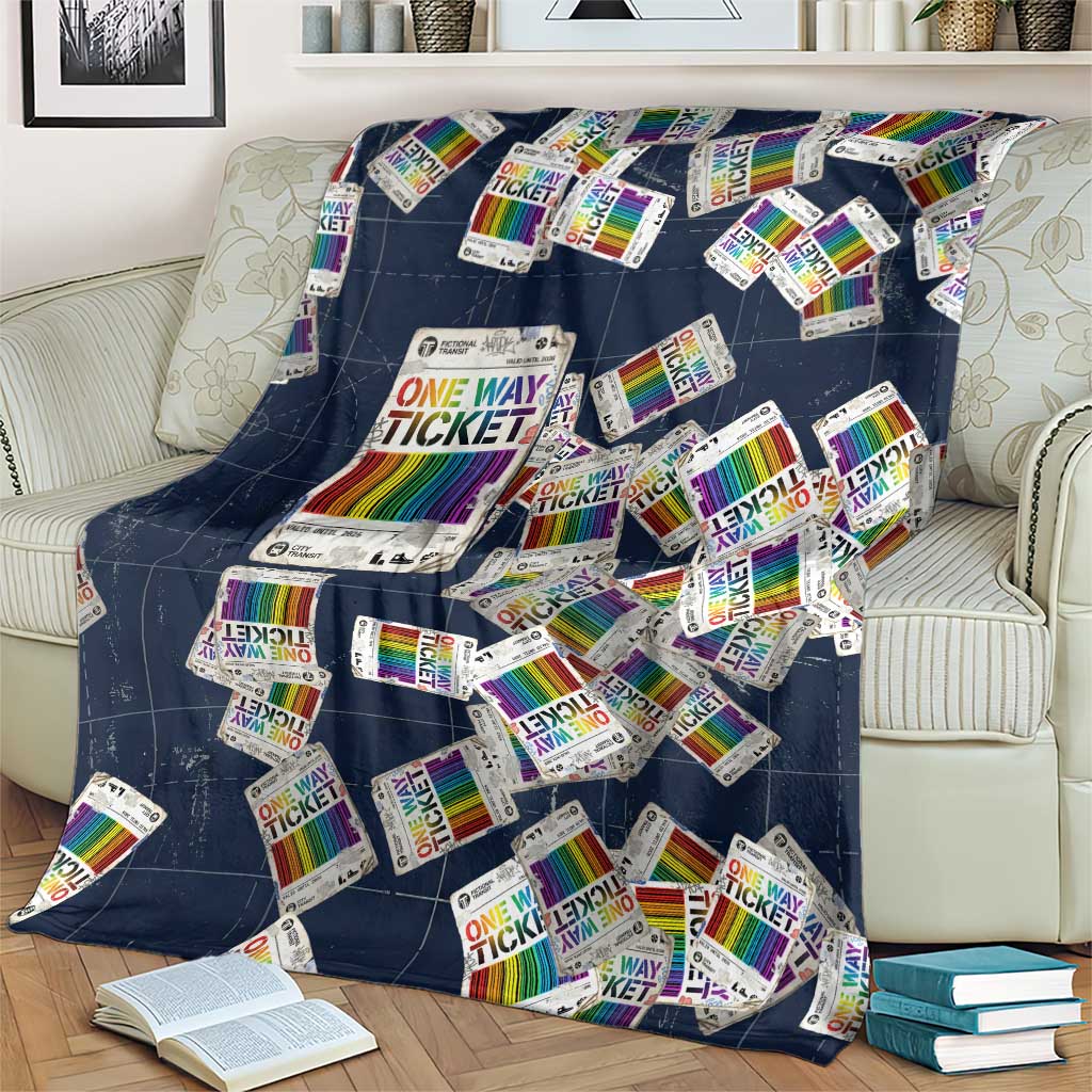 One Way Ticket Blanket Your Journey, Your Path, No Wrong Turns