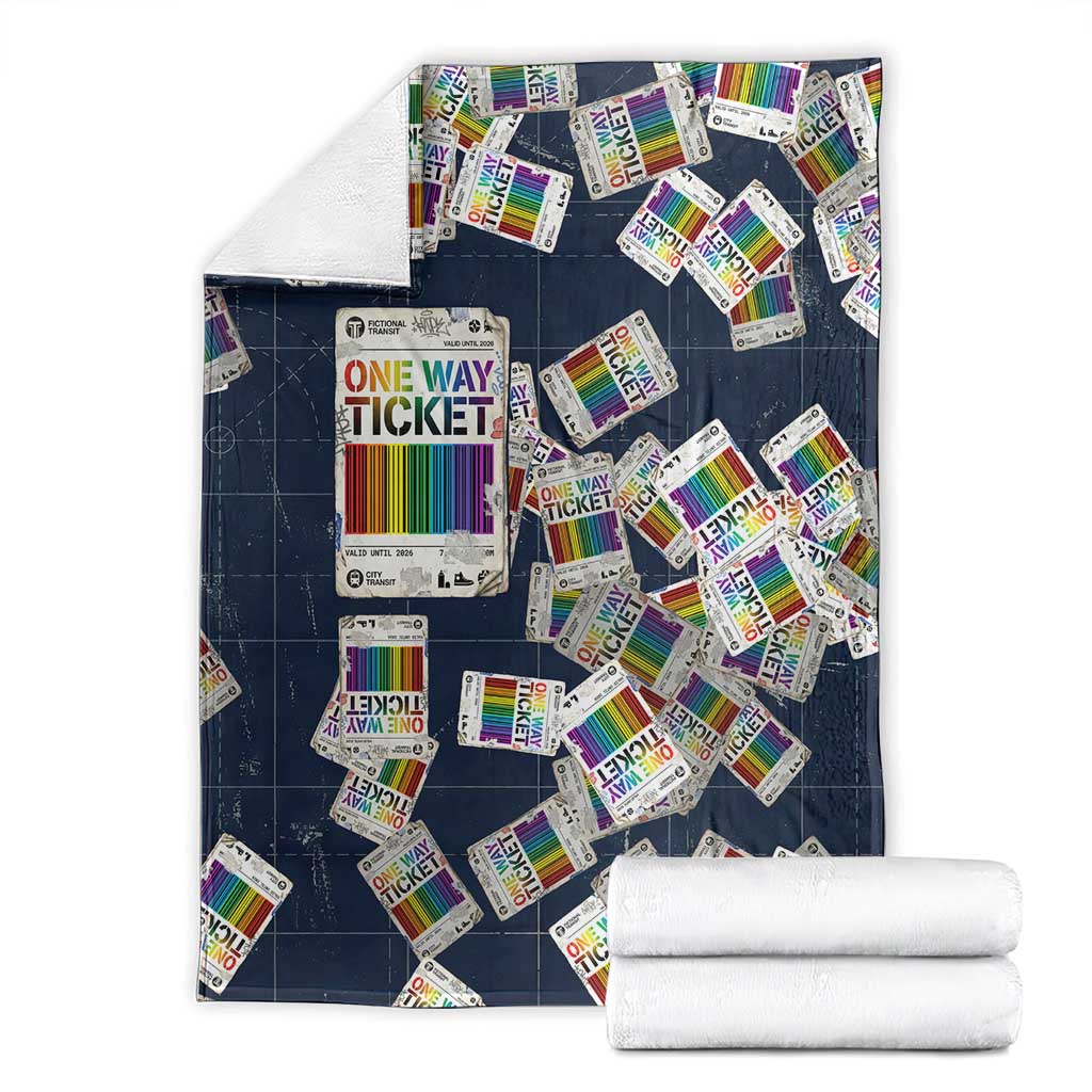 One Way Ticket Blanket Your Journey, Your Path, No Wrong Turns