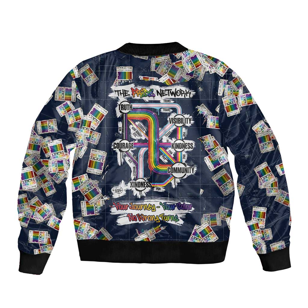 One Way Ticket Bomber Jacket Your Journey, Your Path, No Wrong Turns