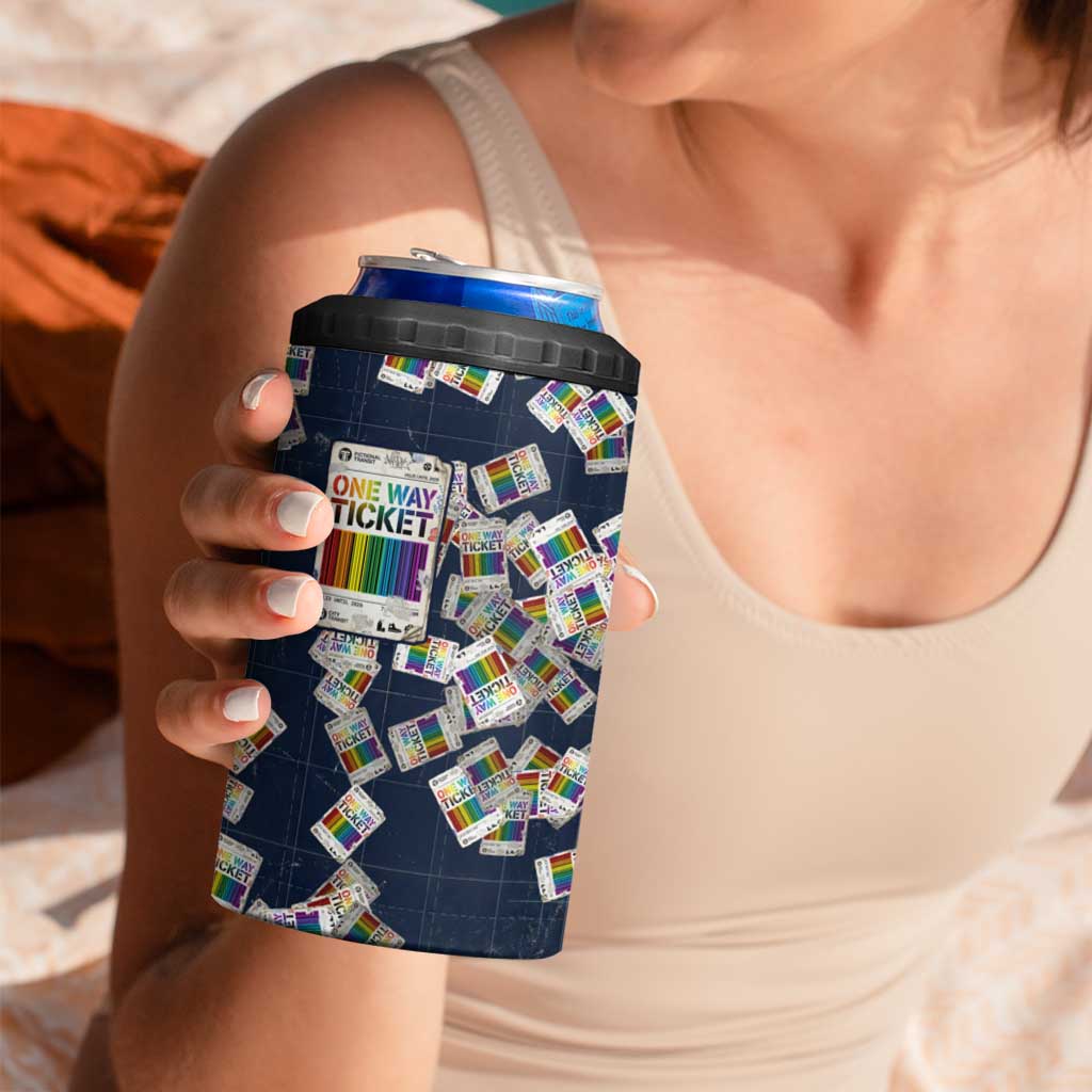 One Way Ticket 4 in 1 Can Cooler Tumbler Your Journey, Your Path, No Wrong Turns