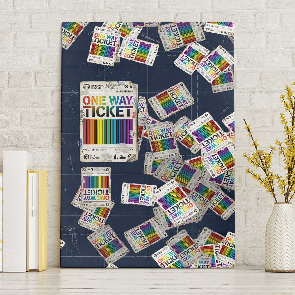 One Way Ticket Canvas Wall Art Your Journey, Your Path, No Wrong Turns