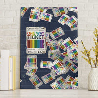 One Way Ticket Canvas Wall Art Your Journey, Your Path, No Wrong Turns