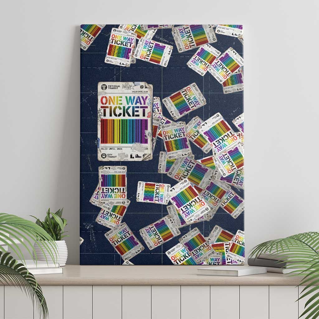 One Way Ticket Canvas Wall Art Your Journey, Your Path, No Wrong Turns