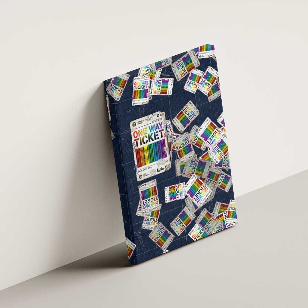 One Way Ticket Canvas Wall Art Your Journey, Your Path, No Wrong Turns