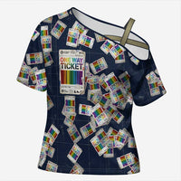 One Way Ticket Cross Shoulder Shirt Your Journey, Your Path, No Wrong Turns