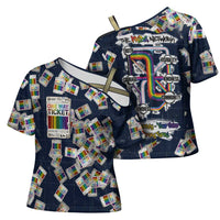 One Way Ticket Cross Shoulder Shirt Your Journey, Your Path, No Wrong Turns