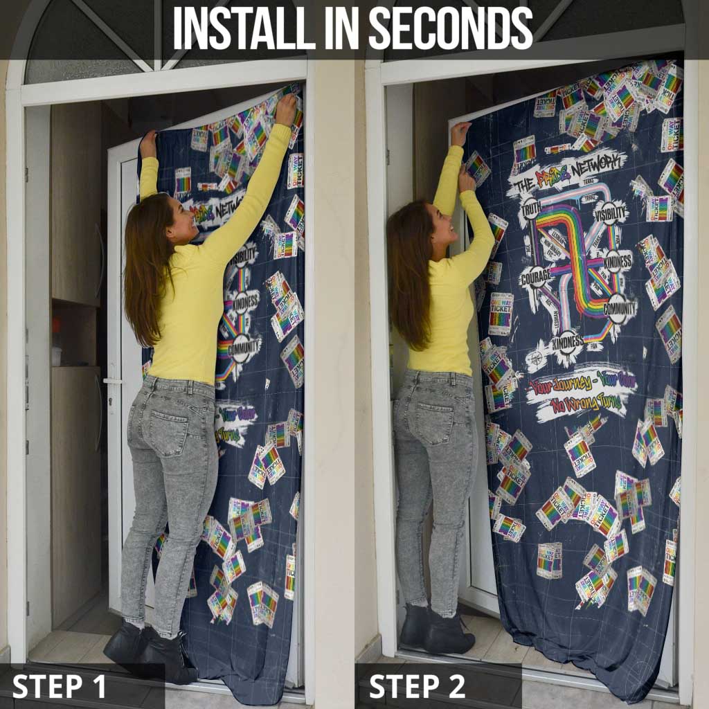 One Way Ticket Door Cover Your Journey, Your Path, No Wrong Turns