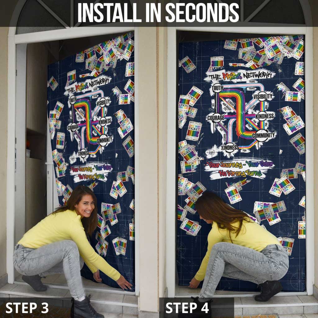 One Way Ticket Door Cover Your Journey, Your Path, No Wrong Turns