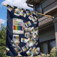 One Way Ticket Garden Flag Your Journey, Your Path, No Wrong Turns