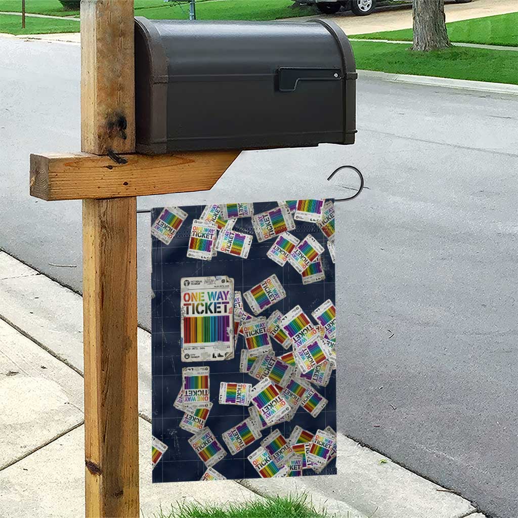 One Way Ticket Garden Flag Your Journey, Your Path, No Wrong Turns
