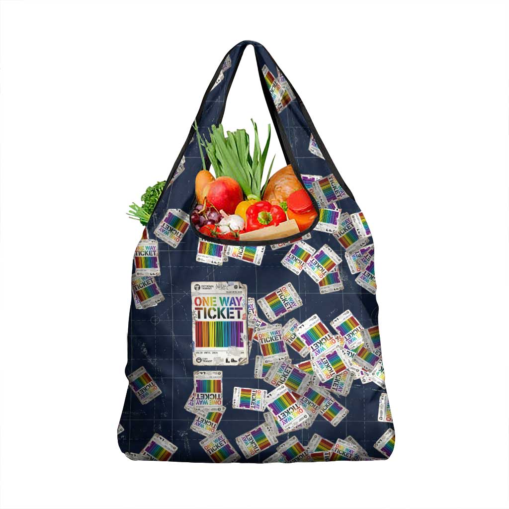 One Way Ticket Grocery Bag Your Journey, Your Path, No Wrong Turns