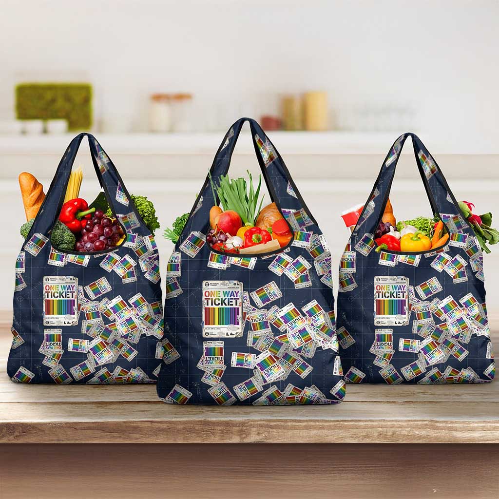 One Way Ticket Grocery Bag Your Journey, Your Path, No Wrong Turns