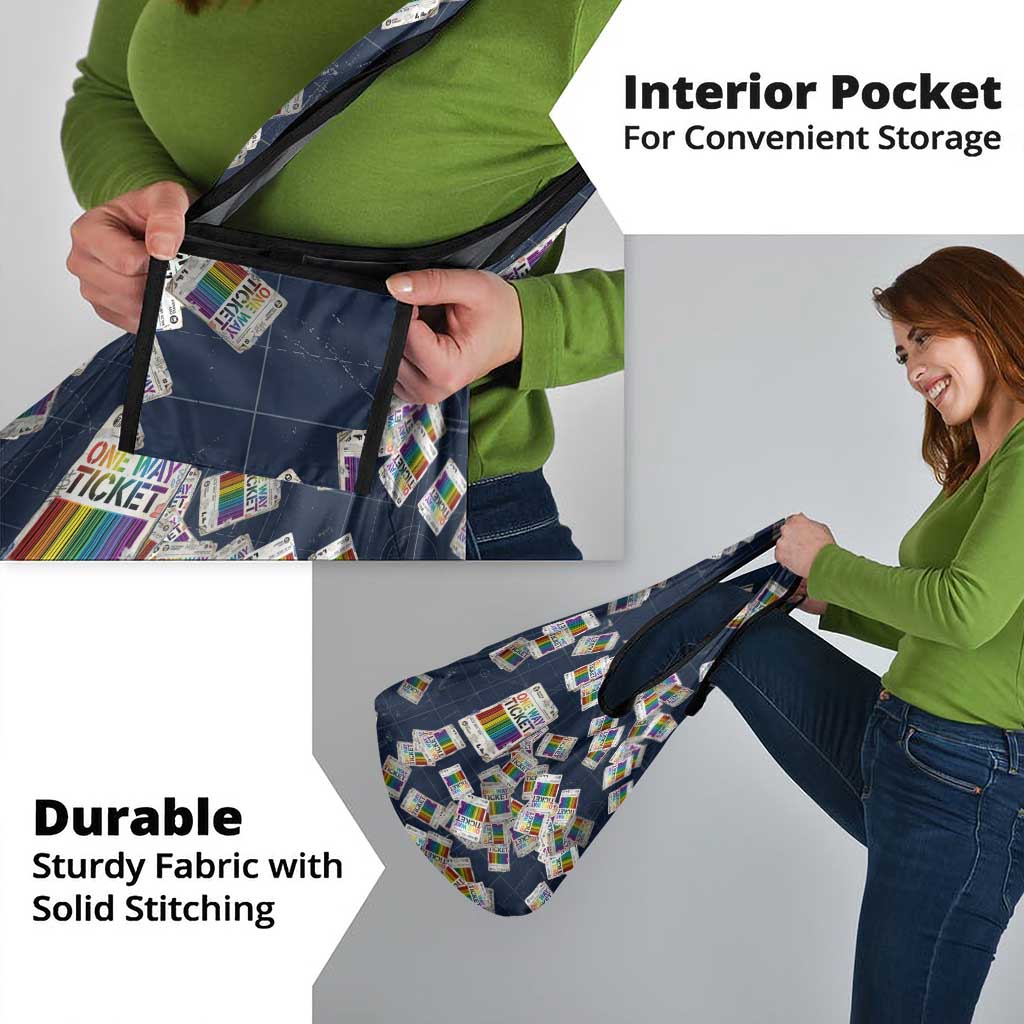 One Way Ticket Grocery Bag Your Journey, Your Path, No Wrong Turns