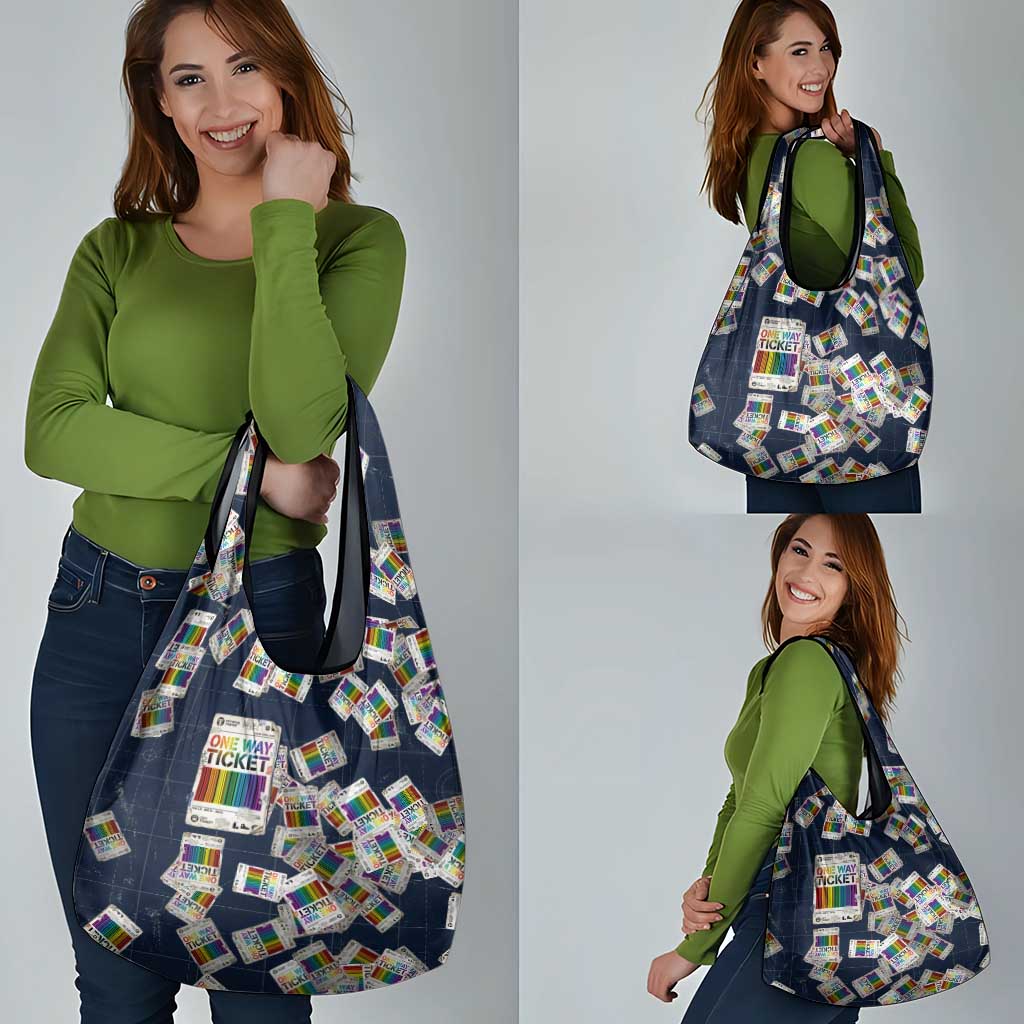One Way Ticket Grocery Bag Your Journey, Your Path, No Wrong Turns