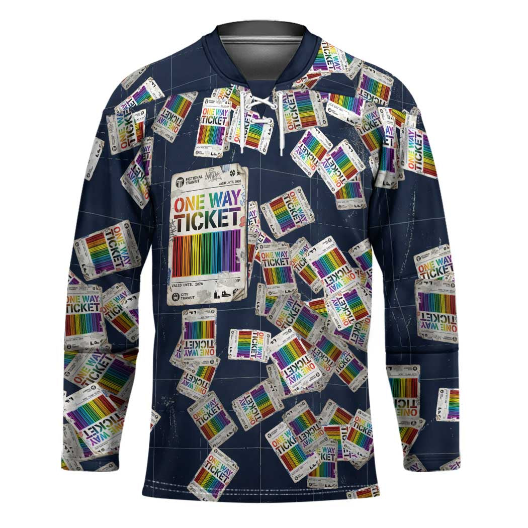 One Way Ticket Hockey Jersey Your Journey, Your Path, No Wrong Turns
