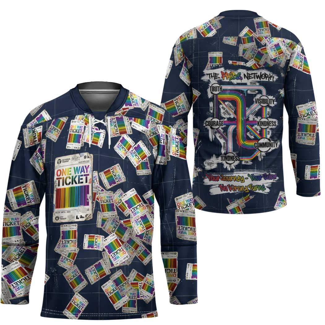 One Way Ticket Hockey Jersey Your Journey, Your Path, No Wrong Turns