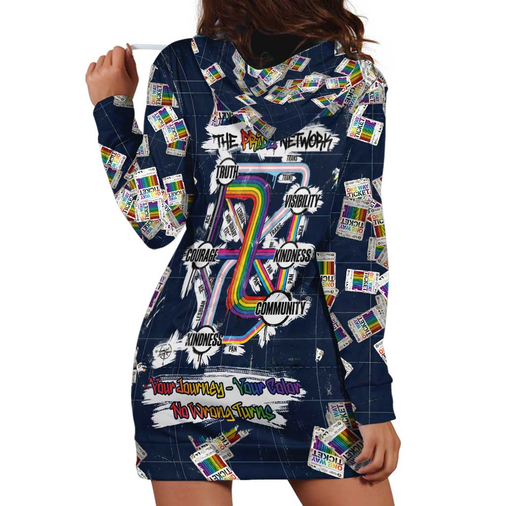 One Way Ticket Hoodie Dress Your Journey, Your Path, No Wrong Turns