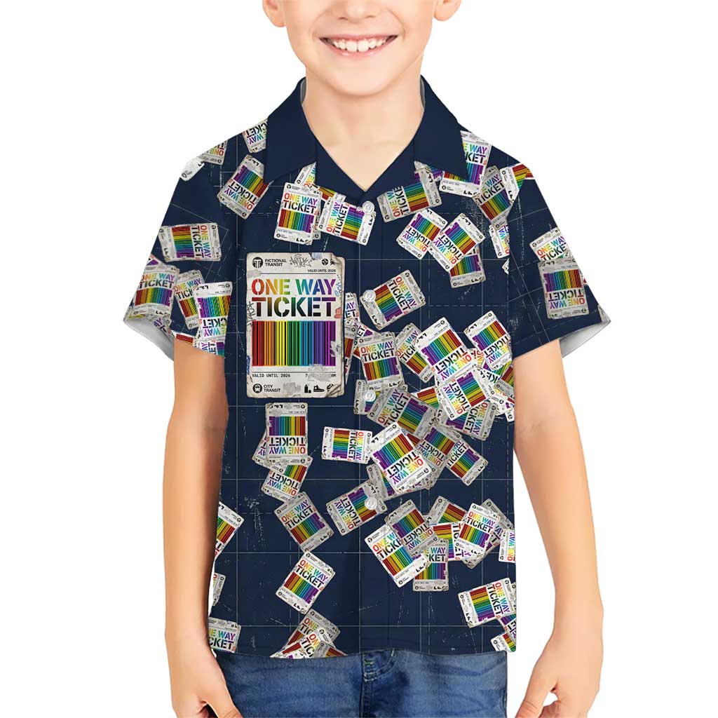 One Way Ticket Kid Hawaiian Shirt Your Journey, Your Path, No Wrong Turns