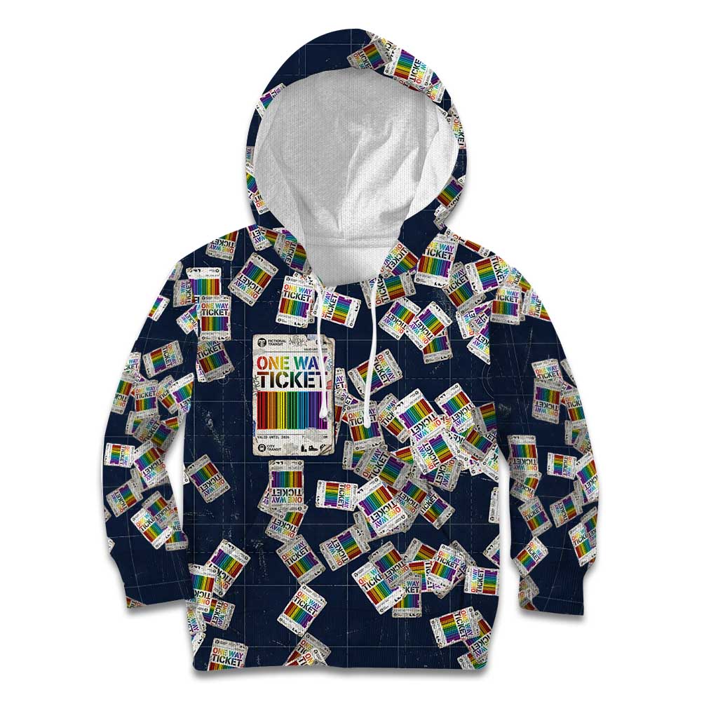 One Way Ticket Kid Hoodie Your Journey, Your Path, No Wrong Turns