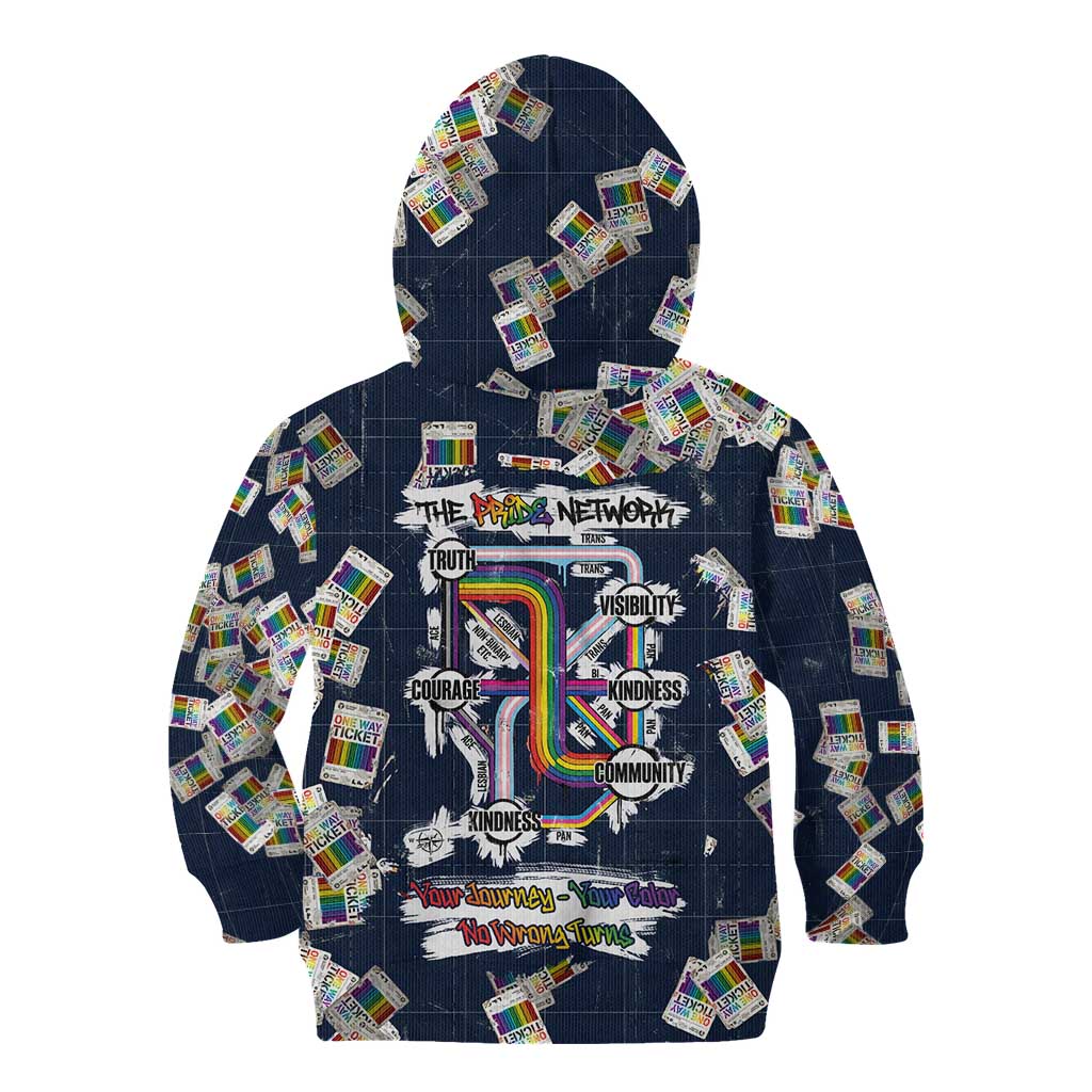 One Way Ticket Kid Hoodie Your Journey, Your Path, No Wrong Turns