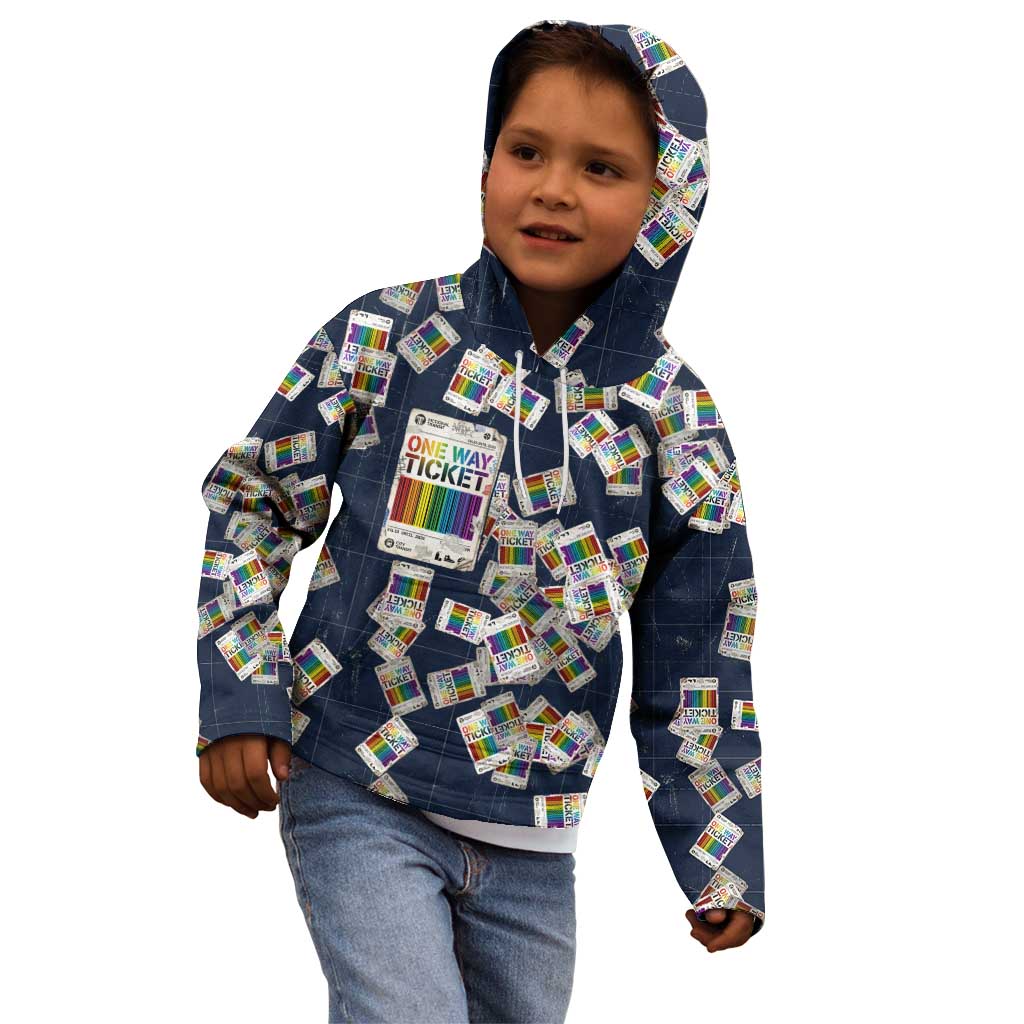 One Way Ticket Kid Hoodie Your Journey, Your Path, No Wrong Turns