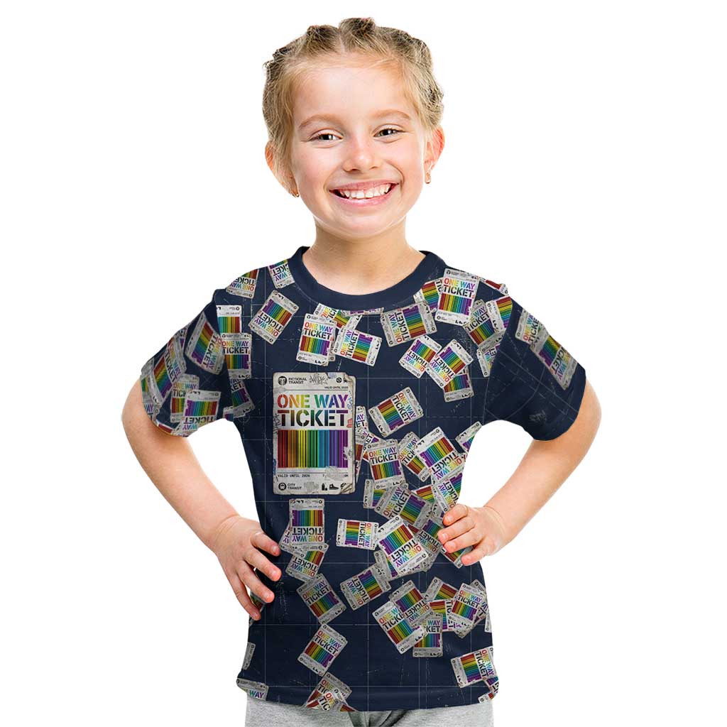 One Way Ticket Kid T Shirt Your Journey, Your Path, No Wrong Turns