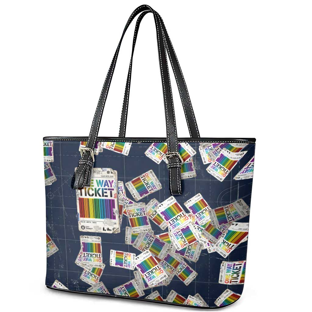 One Way Ticket Leather Tote Bag Your Journey, Your Path, No Wrong Turns