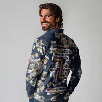 One Way Ticket Long Sleeve Polo Shirt Your Journey, Your Path, No Wrong Turns