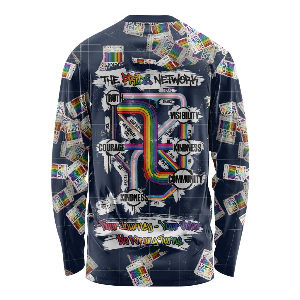 One Way Ticket Long Sleeve Shirt Your Journey, Your Path, No Wrong Turns