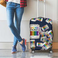One Way Ticket Luggage Cover Your Journey, Your Path, No Wrong Turns