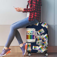 One Way Ticket Luggage Cover Your Journey, Your Path, No Wrong Turns