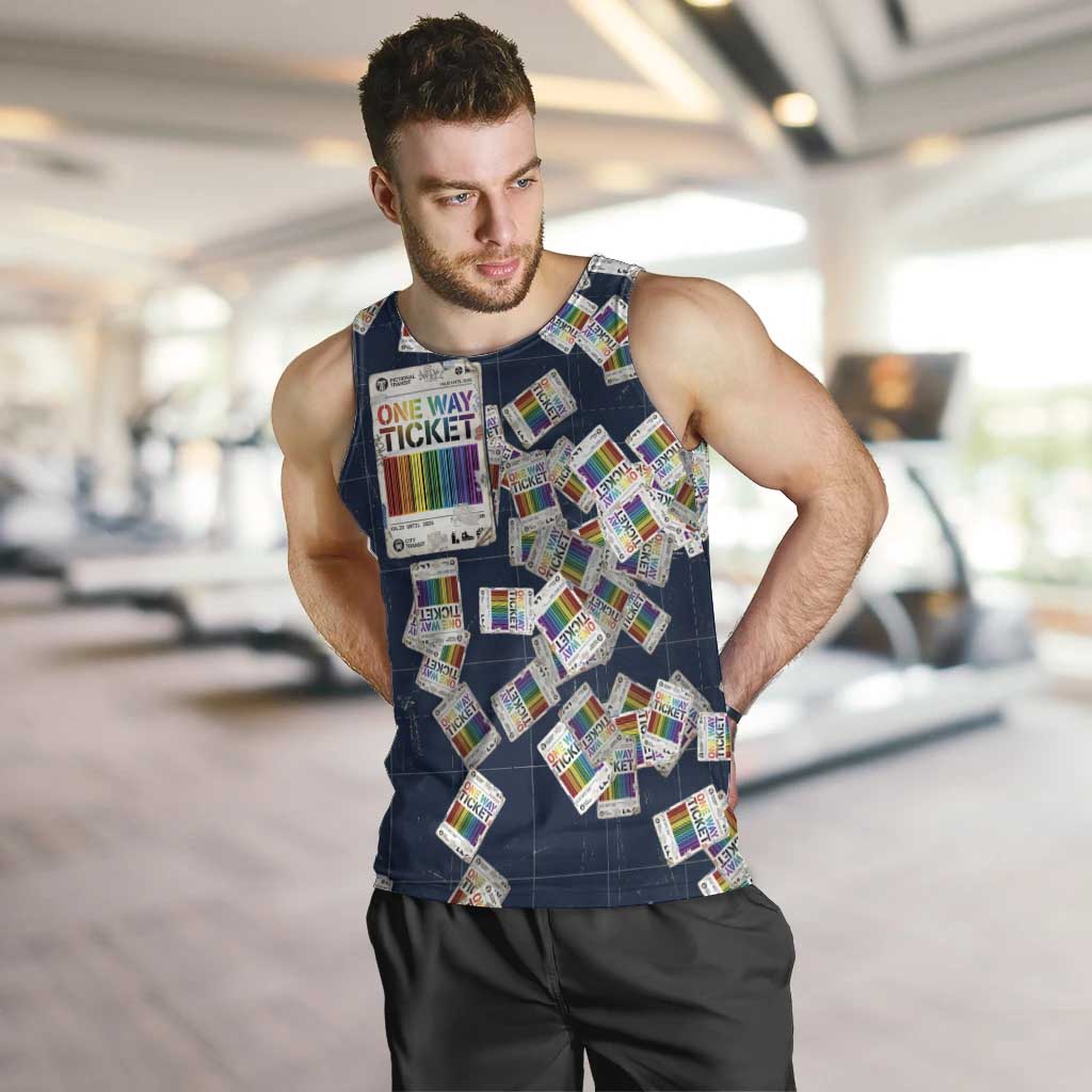 One Way Ticket Men Tank Top Your Journey, Your Path, No Wrong Turns