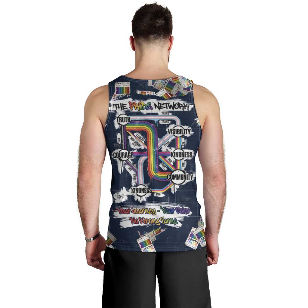 One Way Ticket Men Tank Top Your Journey, Your Path, No Wrong Turns
