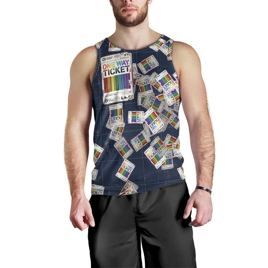 One Way Ticket Men Tank Top Your Journey, Your Path, No Wrong Turns