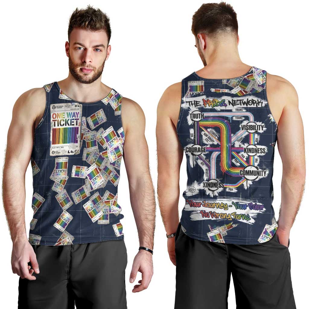 One Way Ticket Men Tank Top Your Journey, Your Path, No Wrong Turns
