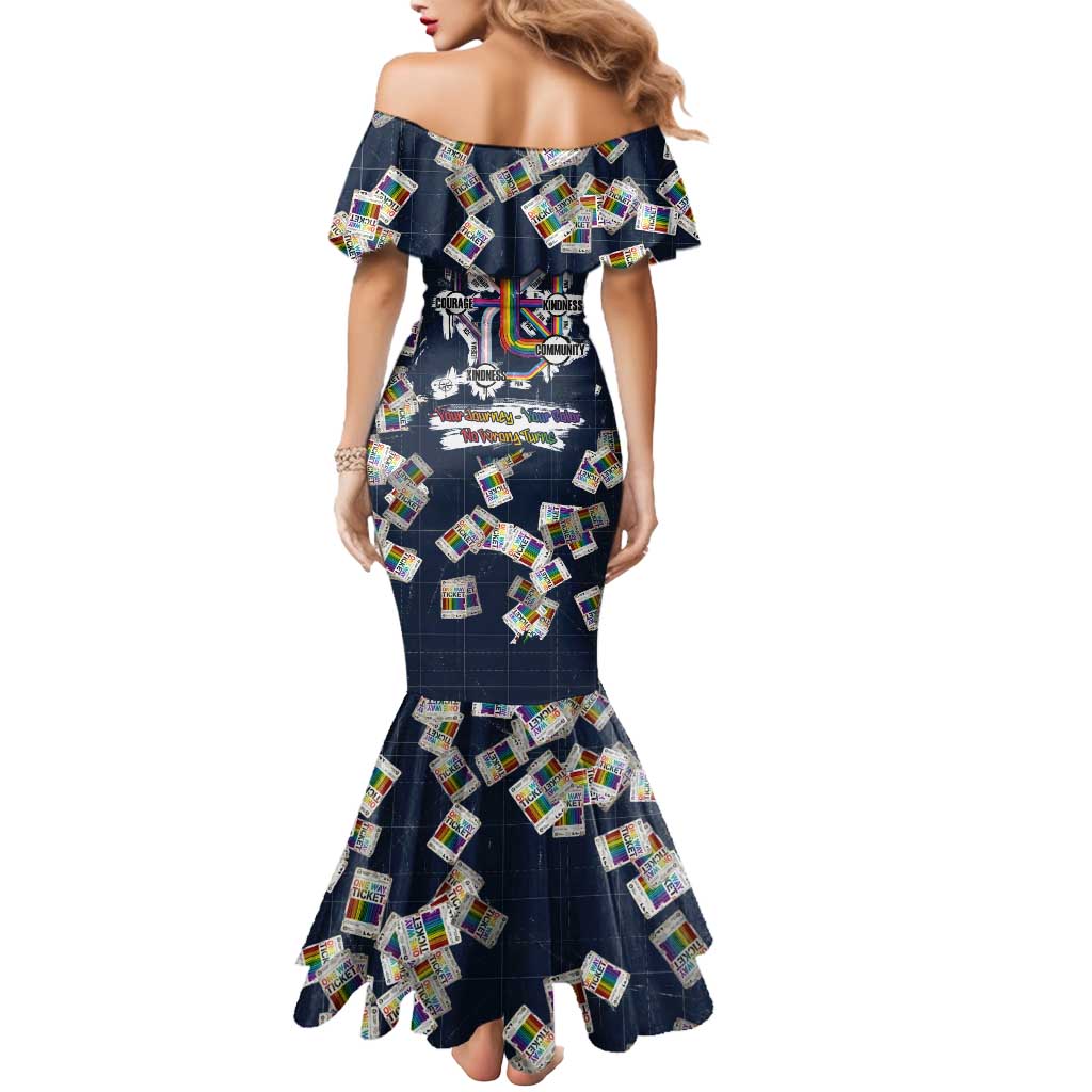 One Way Ticket Mermaid Dress Your Journey, Your Path, No Wrong Turns