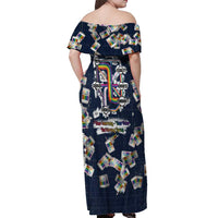 One Way Ticket Off Shoulder Maxi Dress Your Journey, Your Path, No Wrong Turns