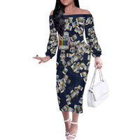 One Way Ticket Off The Shoulder Long Sleeve Dress Your Journey, Your Path, No Wrong Turns