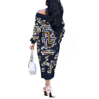 One Way Ticket Off The Shoulder Long Sleeve Dress Your Journey, Your Path, No Wrong Turns