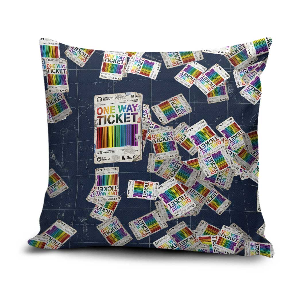 One Way Ticket Pillow Cover Your Journey, Your Path, No Wrong Turns